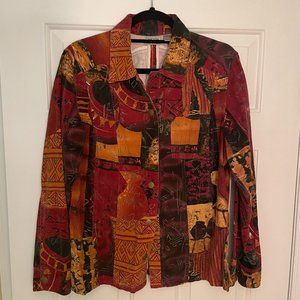 Chico's Corduroy Jacket Top Size 1